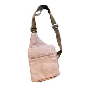 Travelon lavender Microfiber Crossbody Expandable Sling Travel Vacation Purse